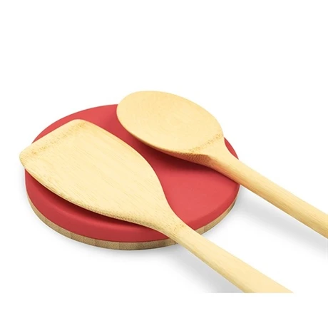 Repose-cuillères En Bambou Rouge 2 Repose-cuillères En Bambou Rouge – Image 2