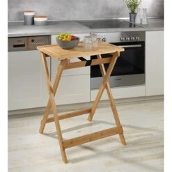 Table Pliante Avec Plateau Amovible Lugo En Bambou -Cuisine Fournitures Magasin 691014 3 2 Table pliante avec plateau amovible Lugo en bambou Wenko by Maximex