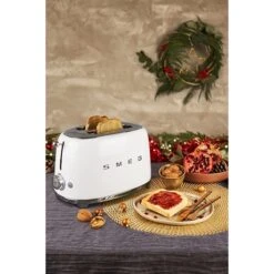 Smeg Toaster 2 Tranches 950 W TSF01WHEU Blanc -Cuisine Fournitures Magasin 700059 2 1 Toaster 2 tranches 950 W TSF01WHEU blanc Smeg