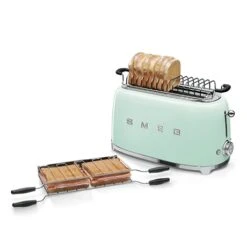 Smeg Grille Pain 4 Tranches 1500 W TSF02PGEU Vert D’eau -Cuisine Fournitures Magasin 700065 2 1 Grille pain 4 tranches 1500 W TSF02PGEU vert d eau Smeg