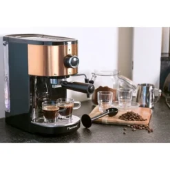 Bestron Machine à Café Expresso Avec Buse Vapeur 15 Bars 1250 1450 W Coloris Cuivre -Cuisine Fournitures Magasin 700101 3 1 Machine a cafe expresso avec buse vapeur 15 bars 1250 1450 W coloris cuivre Bestron