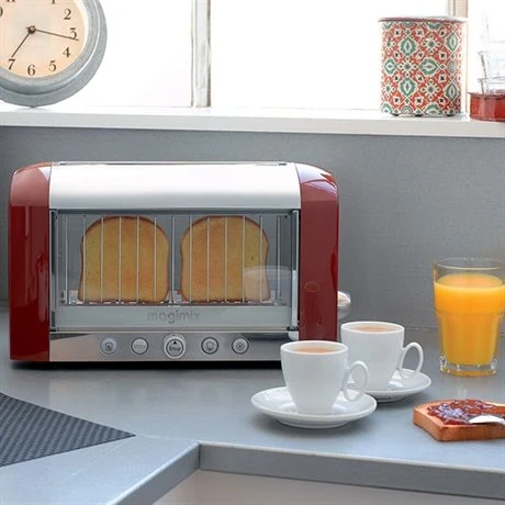 Magimix Toaster Vision Panoramique Rouge 11540 2 Magimix Toaster Vision Panoramique Rouge 11540 – Image 2