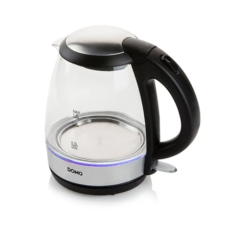 Domo Bouilloire En Verre Led Bleu 2200 W 1 Domo Bouilloire En Verre Led Bleu 2200 W