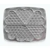 2 Plaques 6 Gaufres Cœurs Fonte Aluminium 23,8 Cm 030521