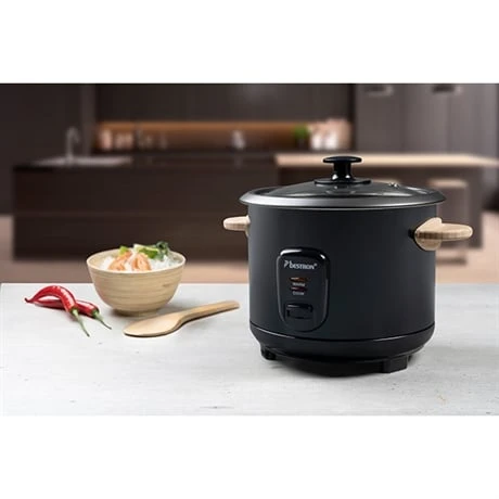 Bestron Cuiseur à Riz 1,8L Poignées Bambou 2 Bestron Cuiseur à Riz 1,8L Poignées Bambou – Image 2