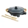Bestron Wok électrique Avec Couvercle En Verre 1500 W