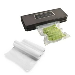 Lot Appareil à Emballer Sous Vide Inox Brossé KCPSV60S Et 2 Rouleaux De Sachets à Découper