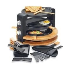 Raclette Ronde Multifonction 10 Poêlons 1500 W -Cuisine Fournitures Magasin 780193 3 1 Raclette ronde multifonction 10 poelons 1500 W Kitchen Chef Professional