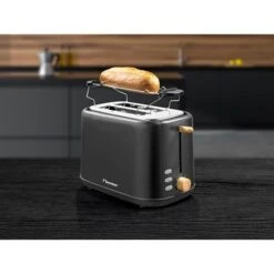 Bestron Toaster Grille-pain 2 Tranches Noir Et Bois -Cuisine Fournitures Magasin 780271 2 1 Toaster grille pain 2 tranches noir et bois Bestron