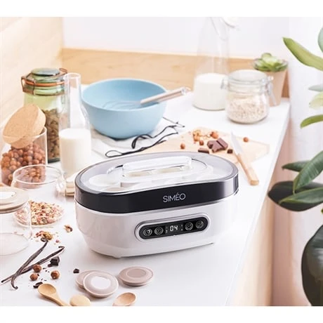 Yaourtière Automatique 4 Programmes 20 W Blanc Et Noir 2 Yaourtière Automatique 4 Programmes 20 W Blanc Et Noir – Image 2