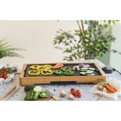LIVOO Plancha Grill électrique En Aluminium Et Bambou 2200 W DOC202 9 LIVOO Plancha Grill électrique En Aluminium Et Bambou 2200 W DOC202 -Cuisine Fournitures Magasin 78161 4 2 Plancha grill electrique en aluminium et bambou 2200 W DOC202 Livoo