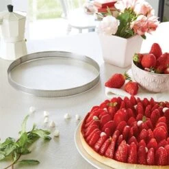 Lot 3 Cercles à Tarte Perforés En Inox Rond 20 - 24 - 28 Cm -Cuisine Fournitures Magasin 87947 2 2 Lot 3 cercles a tarte perfores en inox rond 20 24 28 cm Mathon