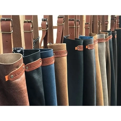 Tablier Kansas Cuir Noir Taille M 74 Cm 2 Tablier Kansas Cuir Noir Taille M 74 Cm – Image 2